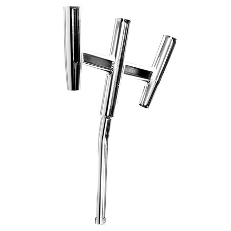 Tigress Triple Aluminum Kite Rod Holder - Bent Butt - Polished 88158